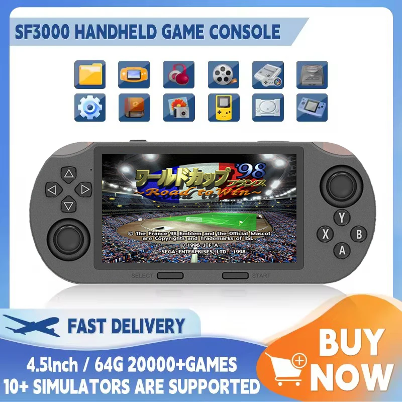 Retro Gaming Device Handheld - SF3000 Portable Handheld Game Player 4.5
