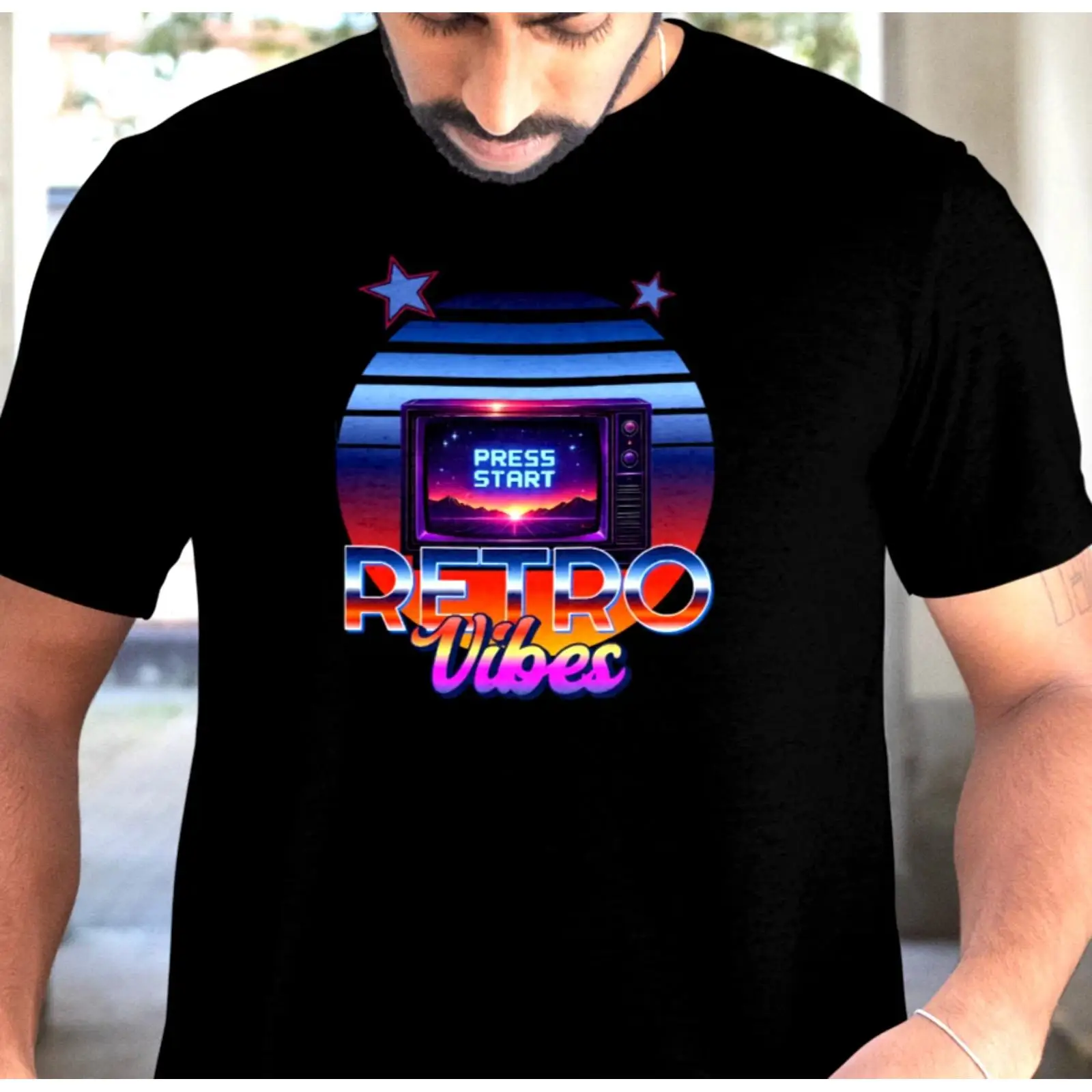 Retro Gaming Vibe - Retro Gaming Neon T Shirt 80s