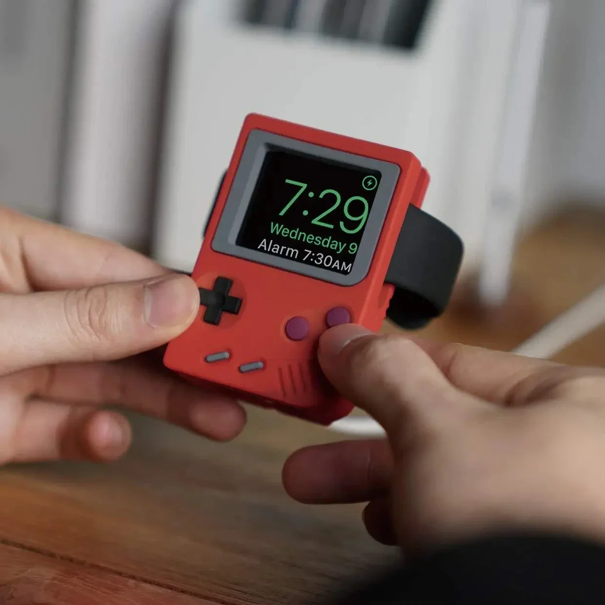 Retro Gaming Design - Silicone Holder for IWatch Charger Stand