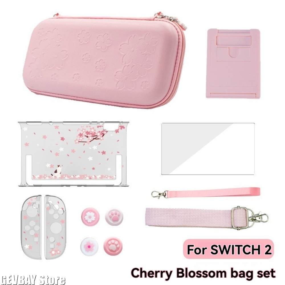 Game Carrying Case - PU Sakura Pink Shell Portable Carrying