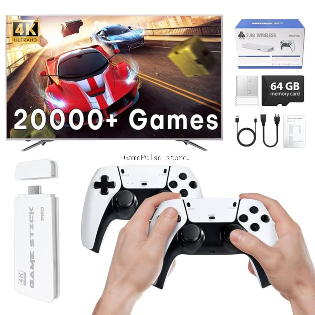 GamePulse2026 20000+ Retro Gam - Retro Gaming Hdmi Stick 评论和价格