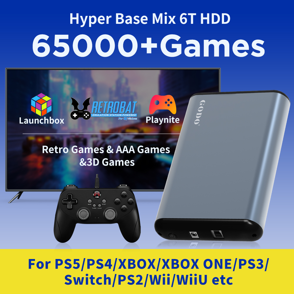 JMachen 6TB Portable Gaming HD - Retro Gaming Ps3 评论和价格