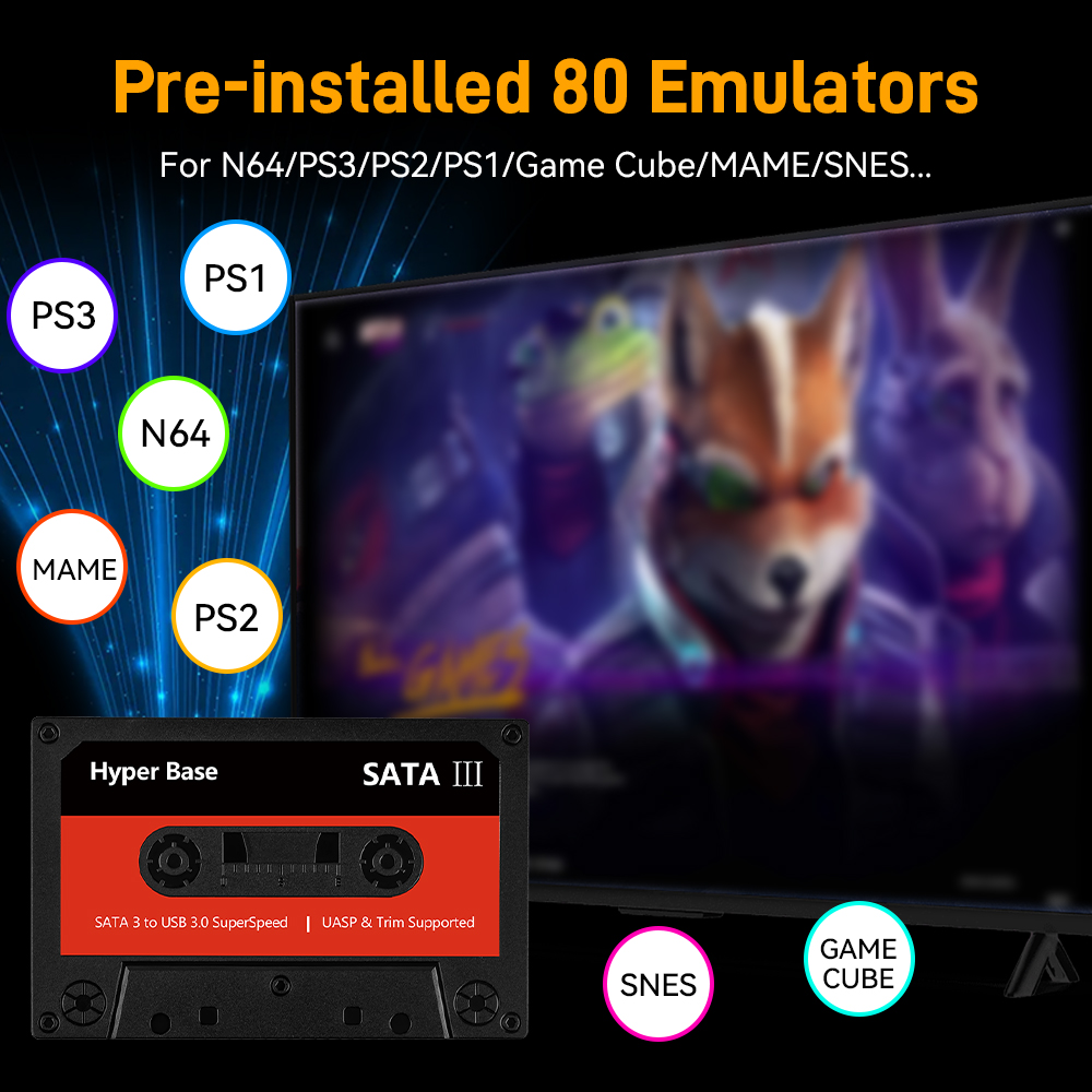 Batocera 500G/2T Emulator Game - Retro Gaming Ps3 评论和价格