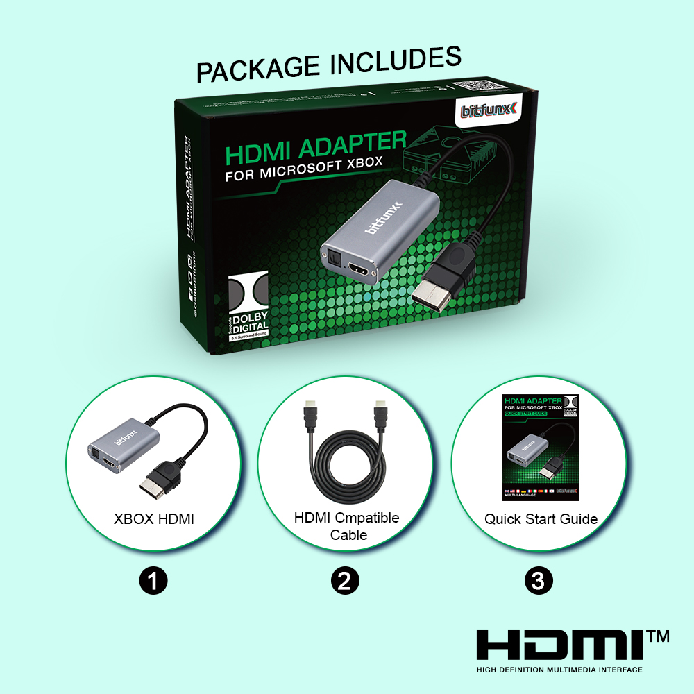 Bitfunx HDMI™ Adapter for XBOX - Retro Gaming Play Zone 评论和价格