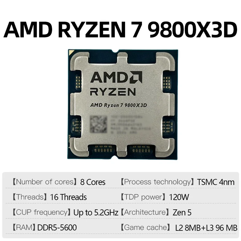 AMD Ryzen 7 9800X3D R7 9800X3D - Amd Cpu Ryzen 7 评论和价格