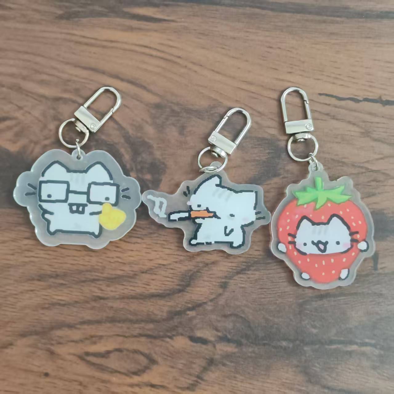 2d Flat Pixel Cat Keychain - G - Retro Gaming Vibe 评论和价格