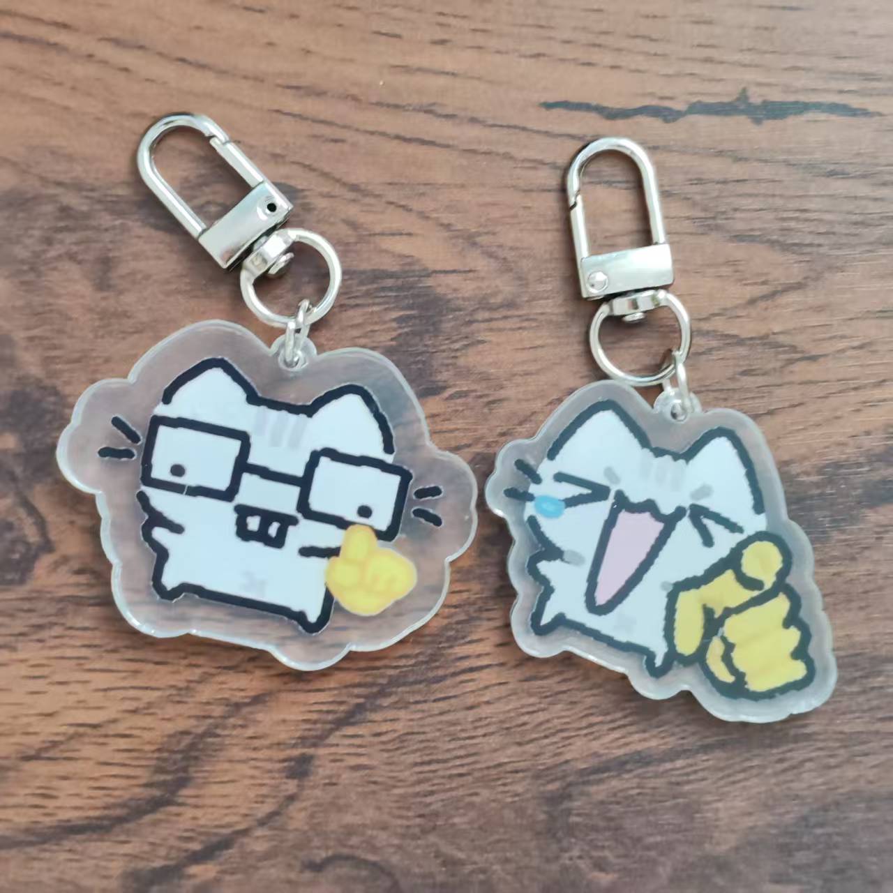 2d Flat Pixel Cat Keychain - G - Retro Gaming Vibe 评论和价格