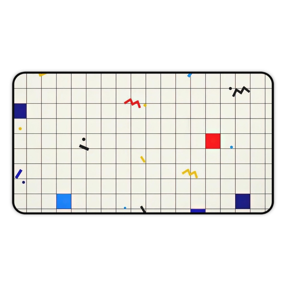 Retro Geometric Grid Desk Mat  - Retro Gaming Design 评论和价格