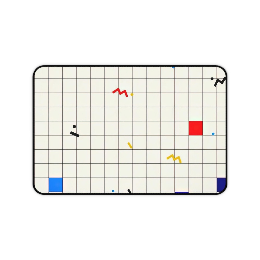 Retro Geometric Grid Desk Mat  - Retro Gaming Design 评论和价格