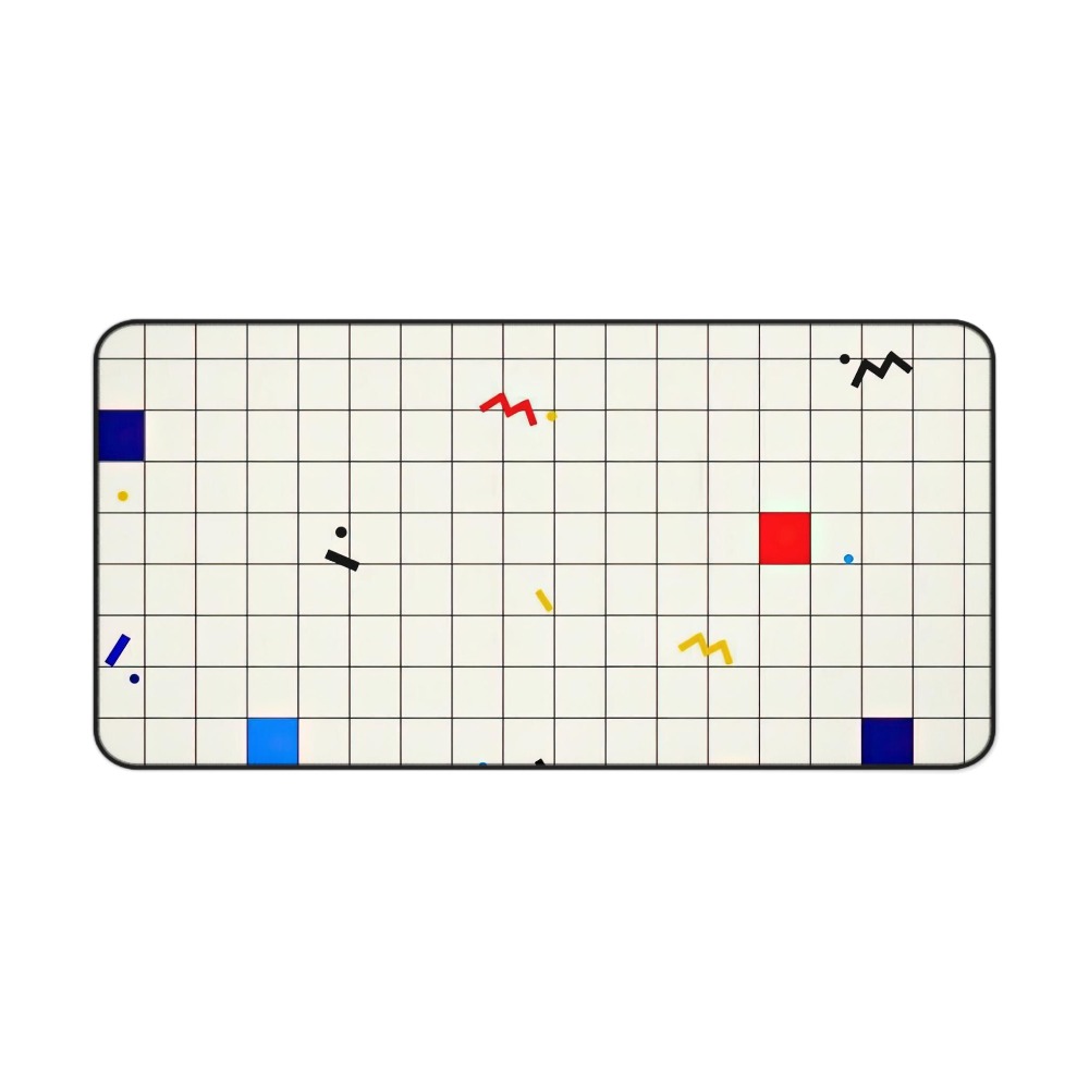 Retro Geometric Grid Desk Mat  - Retro Gaming Design 评论和价格