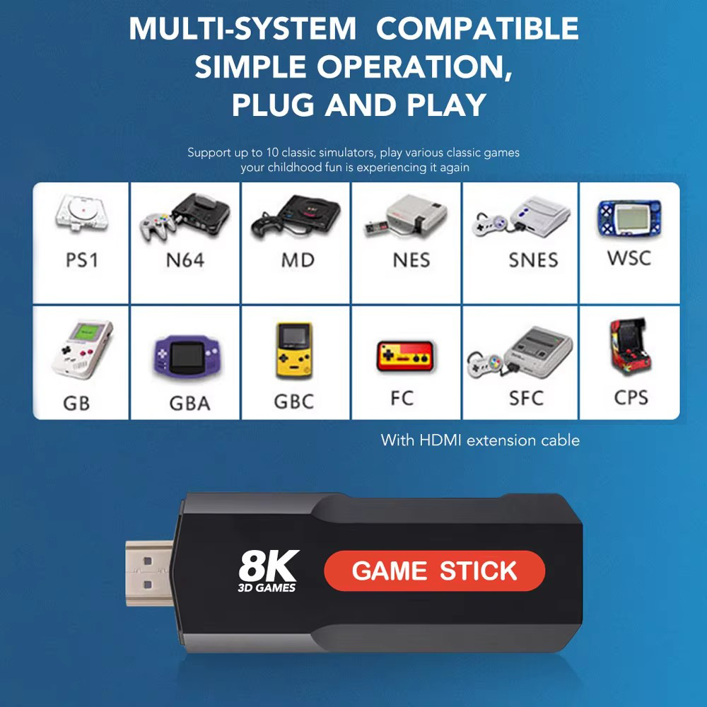 X2 Game Stick HD 4K 8K 3D Cons - Retro Gaming Play Zone 评论和价格
